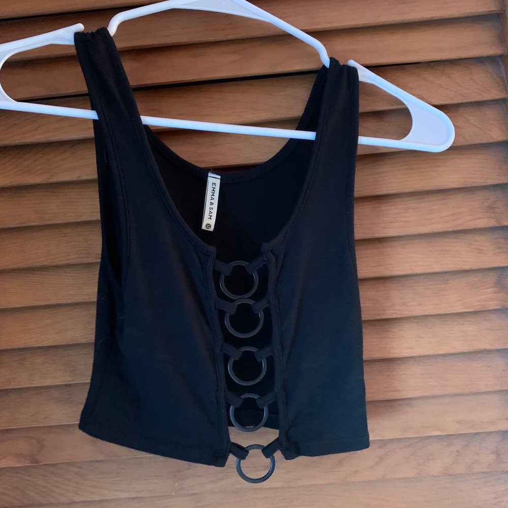 LF black crop top
